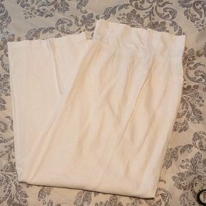 Old Navy White Linen Yoga band pants
